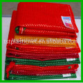 Tubular mesh bag for packaging and printing with drawstring